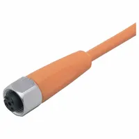 Single-Ended Cordset: M12 Female Straight X Bare Wire, 5 Pins, Orange, PVC, 25 m Cable Lg (MPN EVT003)