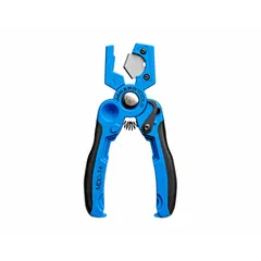 Triangular stainless steel cutter designed for nylon and PVC microducts. Heat treated stainless steel blade provides clean cuts. Suitable for fiber optic duct and tube cutting in telecom and data network installations.
