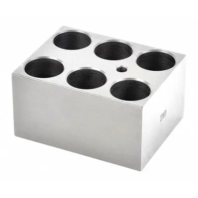 OHAUS Modular Block: Anodized Aluminum, 1 7/8 in Overall Wd, 2 3/4 in Overall Lg - Dry Bath Blocks