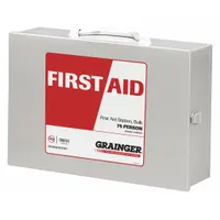 FIRST AID ONLY First Aid Kit and Housing: Gen Purpose, 75 People Served, 563 Components, Metal (MPN 59330)