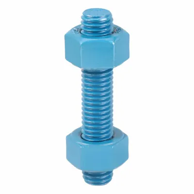 USA FASTENER Fully Threaded Stud: 1/2"-13 Thread Size, Steel, Grade B7, PTFE Coated - PTFE-Coated Fully-Threaded Rods & Studs