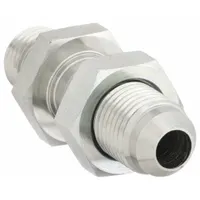 Hydraulic Hose Adapter: 1/8 in x 1/4 in Fitting Size, Male x Male, NPTF x JIC, Rigid, Straight (MPN 2240-2-4S)