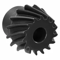 Spiral Bevel Gear: Spiral, Gear Ratio 4, Left Hand, Module m 2.5, 15 Teeth, Black Oxide-Coated Steel (MPN SBS2.5-1560L)