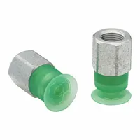 SCHMALZ Vacuum Pad Assembly: Flat, 1/8 in NPT Vacuum Port, 16 mm Pad Dia, Food Grade Silicone Rubber (MPN 10.01.01.14950)