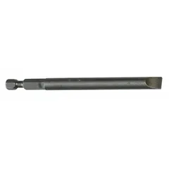 This 5-pack of slotted head impact bits features a hex shank for secure retention in power tools. Each bit is sized 10F-12R and is suitable for driving slotted screws in assembly and maintenance tasks.