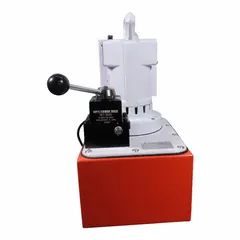 This corded portable electric hydraulic pump unit operates on 110/115V AC and delivers a maximum operating pressure of 10,000 psi with a maximum flow rate of 704 cu in/min. It features a 3-Way valve with Advance control. Typical applications include industrial lifting, pressing, and clamping tasks in maintenance, construction, and manufacturing settings.