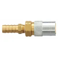 PARKER Hydraulic Quick Connect Hose Coupling: 1/4 in Coupling Size, Brass, 11.36 lpm Max. Flow Rate (MPN PC206AV)