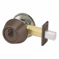 This standard cylindrical deadbolt features a Small Format Interchangeable Core (SFIC) cylinder and includes a core. It is ADA compliant and finished in Dark Oxidized Satin Bronze, Oil Rubbed. Designed for doors up to 1 3/8 in thick, it is suitable for commercial or institutional applications requiring access control