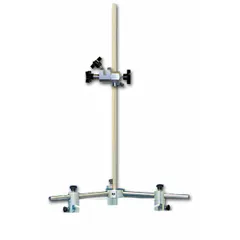 This spider support stand provides a stable mounting platform for drum insertion mixers. With a 26-inch overall length, it elevates the mixer for secure operation in industrial mixing applications.