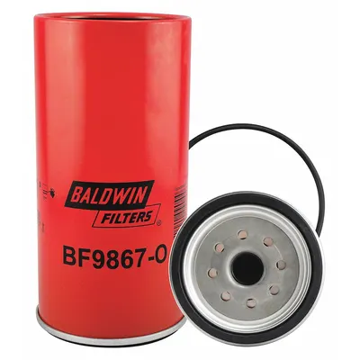 BALDWIN FILTERS Fuel Filter: Spin-On, 4 7/16 in Outside Dia, 1"-14 Thread Size, Cellulose - Spin-On Fuel Filters