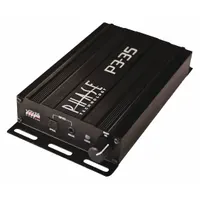Audio amplifier with auxiliary (1/8 in), Bluetooth, and digital optical inputs, and Euroblock output. Operates on 32V DC. Includes a 6-pin Euroblock connector. Suitable for commercial sound systems and professional AV installations