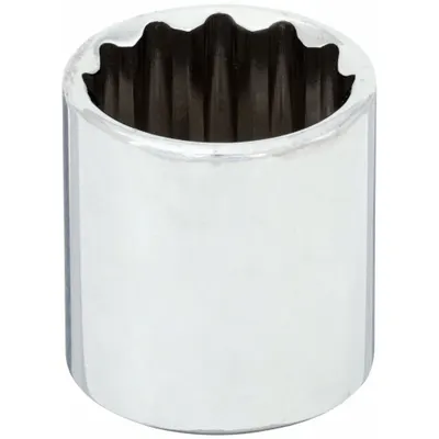 WESTWARD Socket: Metric, 3/8 in Drive Size, 25 mm Socket Size, 12-Point, Std, Chrome - 3/8" Drive Hand Sockets