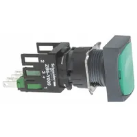 SCHNEIDER Flush Push Button Operator: Non-Illuminated, Flush Profile, Non-Metallic, 16 mm, 1NO (MPN XB6DA31B)
