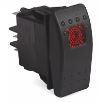 MI-T-M Rocker Switch: Mfr Part # 32-0801, Steel/Plastic/Rubber