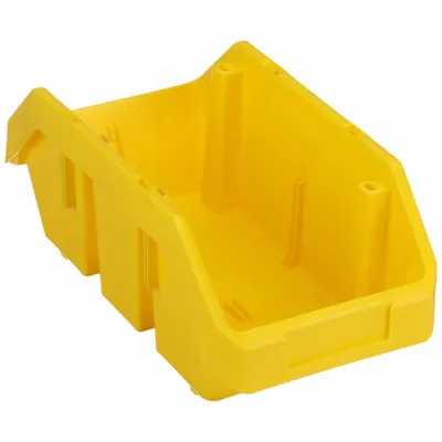 QUANTUM STORAGE SYSTEMS Cross-Stacking Bin: 6 5/8 in x 12 1/2 in x 5 in, Yellow - Cross-Stacking Plastic Bins