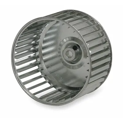 REVCOR Blower Wheel: Forward-Curved, 8 in Dia, 2 1/4 in W, CCW Closed End, Steel Wheel - Single-Inlet Forward-Curved Blower Wheels