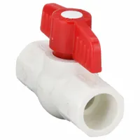 NDS Manual Two-Way Ball Valve: 1/2 in, PVC, Angle, Socket x Socket, 150 psi Max. Pressure (CWP), Tee (MPN E1410-05)