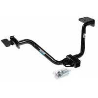 Steel step bumper hitch with powder-coated finish. Designed for Chrysler Pacifica, no drilling required. Supports 3,500 lb gross trailer weight and 350 lb tongue weight. Provides a step surface for access