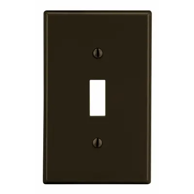 HUBBELL Wall Plate: Toggle, 1 Gang, Brown - General Purpose Wall Plates