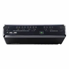 Standby UPS system providing battery backup and surge protection for connected equipment. Rated 700 VA with 120 V AC input and output via a 5-15P plug. Suitable for protecting desktop computers, networking devices, and point-of-sale systems from power interruptions.