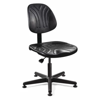 BEVCO Office Chair: 7000D, Black, Plastic Material, 14 1/2 in Back Ht - Armless Office Chairs