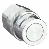 This PARKER 71 Series hydraulic quick-connect coupling plug is constructed with a steel body and nitrile seals. It features a 1/4 in coupling size with a Female UNF thread connection. Designed for rapid, leak-free connection and disconnection of hydraulic lines in fluid power systems
