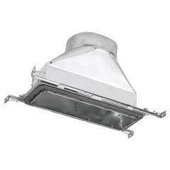 This straight vent boot is fabricated from steel with a steel cap and collar. It has a 6-inch diameter, 6-inch height, and 6-inch width collar size with a 6-inch collar diameter. Used in HVAC ductwork to connect round duct to rectangular boot and support the vent system.