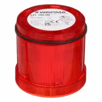 WERMA Tower Light Module: Steady, 120V AC, Red, 70 mm Overall Dia, 2 5/8 in Overall Ht, KombiSIGN 71 (MPN 64918008)
