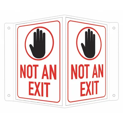 LYLE Facility Sign: Aluminum, Mounting Holes Sign Mounting - V-Shape Projection Not An Exit Signs