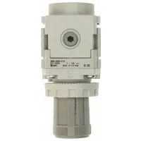 SMC Regulator: Die-Cast Zinc, 1/4 in NPT, 7.251887 psi to 123.2821 psi, 1 MPa Max Op Pressure, Knob (MPN AR20-N02H-Z-D)