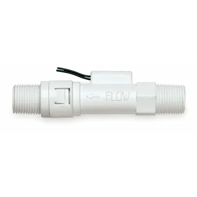 GEMS SENSORS Liquid Flow Switch: Piston, Polypropylene, 3/8 in NPT, 3/8 in Connection Size - High-Pressure-Rated Compact Flow Switches