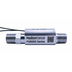 316 stainless steel piston-type flow switch with 3/8 in NPT connection. Fixed set point, normally open, 0.07 A @ 120V DC contact rating. Flow range 1 gpm to 1 gpm. Used to detect liquid flow in industrial piping systems for process control, HVAC, and water treatment applications.