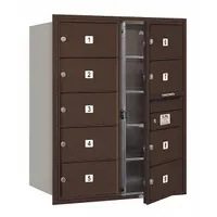 Mailbox: 4C, 9 Doors, Horizontal, 37 7/8 in H x 31 1/8 in W x 16 1/2 in D, Recessed Mounting (MPN 3710D-09ZFU)