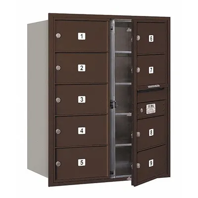 SALSBURY INDUSTRIES Mailbox: 4C, 9 Doors, Horizontal, 37 7/8 in H x 31 1/8 in W x 16 1/2 in D - Multi-Unit Mailboxes