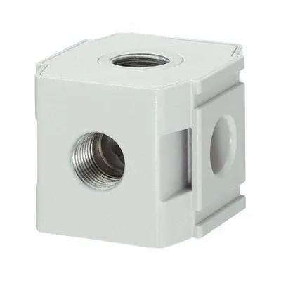 SMC Cross Spacer Y54-04-D, 1/2 in Rc, AC-D Series - Modular Connectors