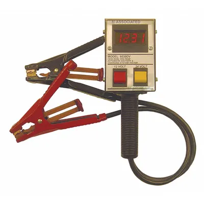 ASSOCIATED EQUIP Battery Tester: Battery Load Tester, Battery Load Tester, 6 in Overall Wd - Digital Display Battery Testers
