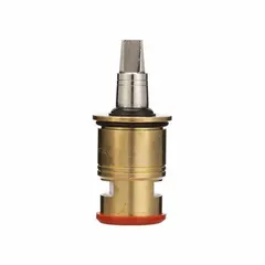 This ceramic disc faucet cartridge is designed for hot water use in Zurn AquaSpec® Series faucets. It includes a replacement stem and is constructed from ceramic material. Suitable for commercial or industrial plumbing applications requiring reliable hot water flow control.