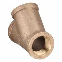 Threaded low-pressure pipe wye fitting made from C89833 brass, rated Class 125. Features a 3/4 in x 3/4 in x 3/4 in configuration with a maximum operating pressure of 200 psi at 72 °F. Used to split or combine flow in potable water plumbing systems