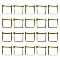Safety Pins: Inch, 2 in Wire Dia, 3 1/2 in Shank Lg, 1/4 in Pin Dia, Snap, Steel, Zinc Plated, 20 PK (MPN 6606620)