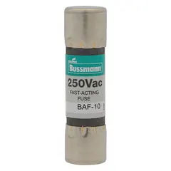 Midget fast-acting cylindrical fuse rated 500 mA, 250 V AC. Dimensions 13/32 in x 1 1/2 in. Provides overcurrent protection in control panels, power supplies, and electronic equipment.