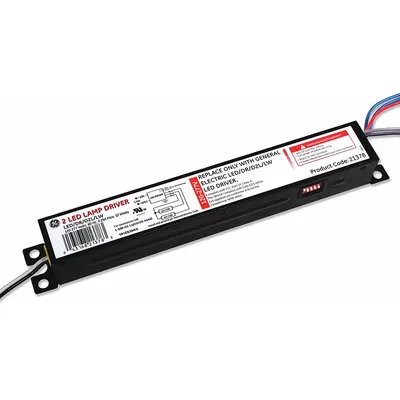 GE LAMPS Driver: 2 Bulbs Supported, 120 to 277V AC, 26 to 34V DC, 0.48 A - LED Drivers for UL Type C Lamps
