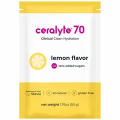 Sugar-free single-serve concentrate for rapid rehydration. Each 50 g pack mixes with water to create a lemon-flavored electrolyte solution. Supplied in a box of 100 packs. Suitable for use in industrial, military, or outdoor environments where quick fluid and electrolyte replenishment is needed.