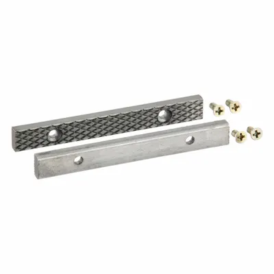WESTWARD Screw-In Vise Jaw Caps for 4 in Vise Jaw Width, Steel, 4 Screws