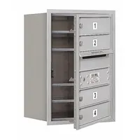 Mailbox: 4C, 4 Doors, Horizontal, 23 7/8 in H x 17 in W x 16 1/2 in D, Recessed Mounting, Lockable (MPN 3706S-04AFU)