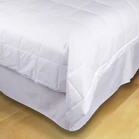 MARTEX Blanket: King, 108 in Overall Lg, 90 in Overall Wd, T240, Polyester, White, Solid, Quilted (MPN 1B07670)