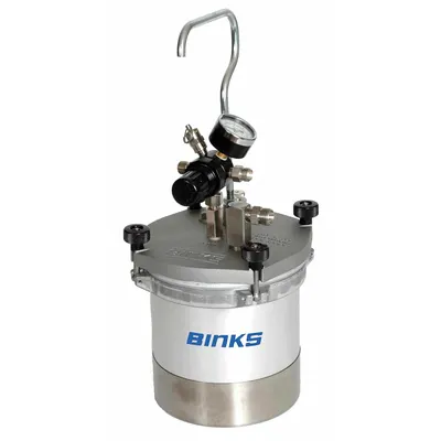 BINKS Siphon Feed Spray Gun Cup with Regulator, 2 qt - Spray Gun Cups
