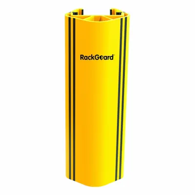 A-SAFE Pallet Rack Upright Protector: Snap-On, On Upright, 600 mm, Polymer, Yellow - Snap-On Nonmetallic Pallet Rack Post Protectors