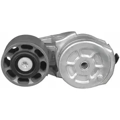 This DAYCO self-adjusting belt tensioner is designed for heavy-duty applications, featuring a single pulley. It automatically maintains proper tension on serpentine or accessory drive belts, compensating for belt stretch and wear to reduce slippage. Suitable for use in demanding vehicle environments.