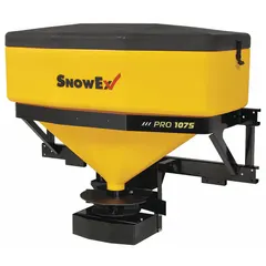This tailgate spreader is powered by the vehicle battery and constructed with steel and poly materials. It is compatible with skid-steer, tractor, truck, and UTV vehicles. Suitable for spreading salt, sand, or ice melt on roads, parking lots, and driveways for winter maintenance.