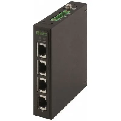 MURRELEKTRONIK Ethernet switch: Unmanaged, DIN Rail, 4 Ports, RJ45, 100 mbps/Ethernet - DIN Rail-Mount Ethernet Switches